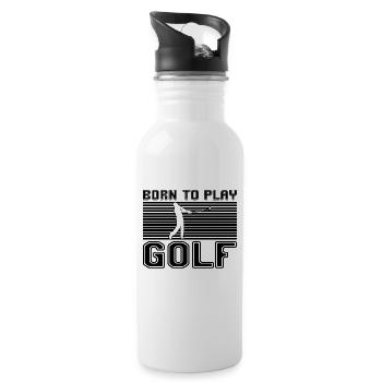 Golf - Trinkflasche mit integriertem Trinkhalm - Weiß - Rechts