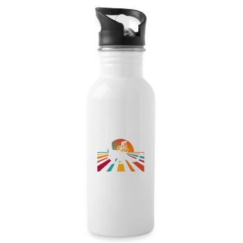 MTB Dinosaur Cycling Dino Bike Mountain Bike - Water bottle with straw - white - Right