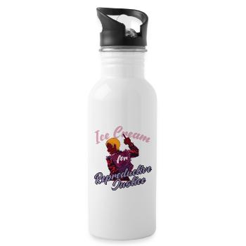 Reproductive Justice Pro Choice Abtreibung - Trinkflasche mit integriertem Trinkhalm - Weiß - Rechts