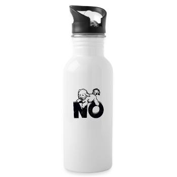 Nein - weiß - Trinkflasche mit integriertem Trinkhalm - Weiß - Rechts
