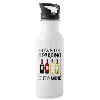 Sommelier Wine Drinking Tasting - Trinkflasche mit integriertem Trinkhalm - Weiß - Rechts