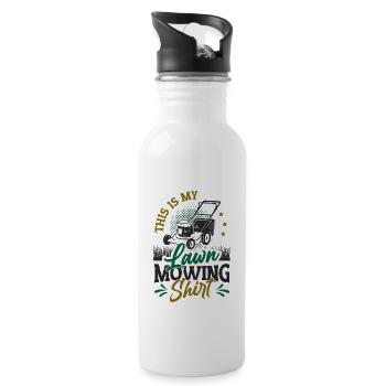 This is my lawn mower - Water bottle with straw - white - Right