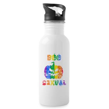 Boo Sexual Halloween Pride - Gourde avec paille intégrée - blanc - Droite