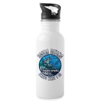 Marine Science Design for an Ocean Student - Trinkflasche mit integriertem Trinkhalm - Weiß - Rechts