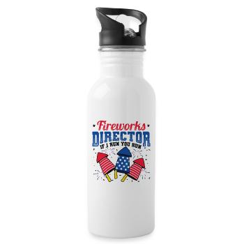 Fireworks Director If I Run You Run - Water bottle with straw - white - Right