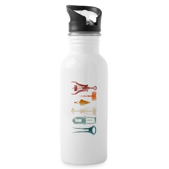 Sommelier Wine Drinking Tasting - Trinkflasche mit integriertem Trinkhalm - Weiß - Rechts