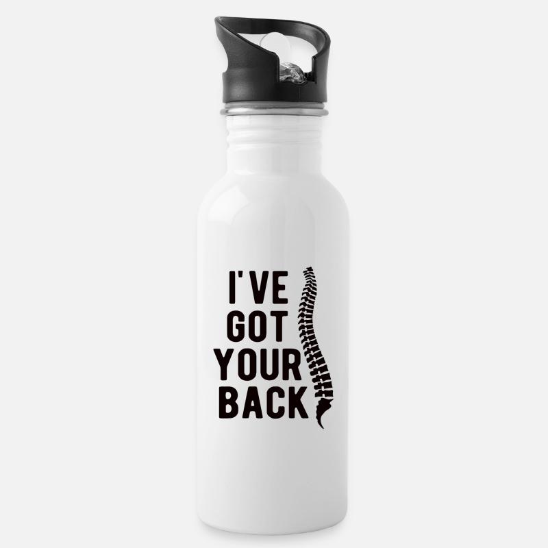 Chiropractor Chiropractic Chiropractor - Water bottle with straw - white