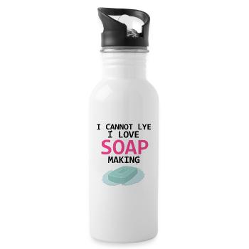 Soap Making Design for Soap Maker Designs - Water bottle with straw - white - Right