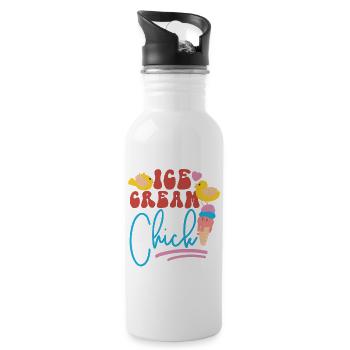 Ice Cream Chicken Cone Ice Cream - Trinkflasche mit integriertem Trinkhalm - Weiß - Rechts