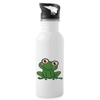 Meilleure grenouille maman de tous les temps - Gourde avec paille intégrée - blanc - Droite