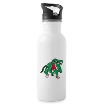 Crocodile Alligator Wrestling Reptile Cadeau - Gourde avec paille intégrée - blanc - Droite