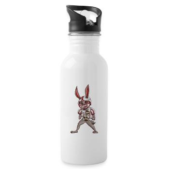 Kinder Football Hasen Kostüm Amerika Sport Fan - Trinkflasche mit integriertem Trinkhalm - Weiß - Rechts