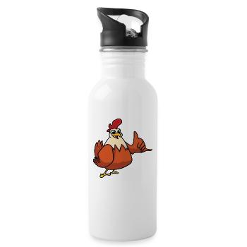 Meilleure maman de poulet de tous les temps - Gourde avec paille intégrée - blanc - Droite