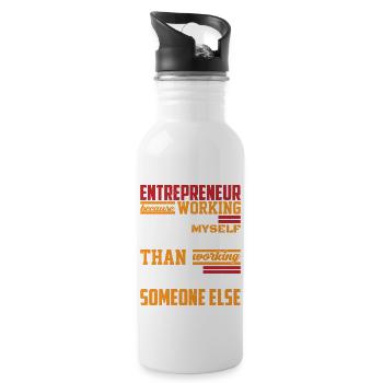 Entrepreneurs Business Lifestyle Cadeaux I - Gourde avec paille intégrée - blanc - Droite