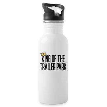 K�nig des Trailer Park Redneck White M�ll - Trinkflasche mit integriertem Trinkhalm - Weiß - Rechts