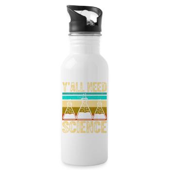 Scientist Chemist Physicist Physics Gift - Water bottle with straw - white - Right