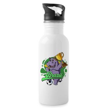 Brazil Football - Water bottle with straw - white - Right