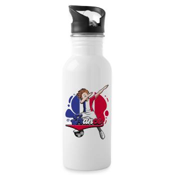 France Football - Gourde avec paille intégrée - blanc - Droite
