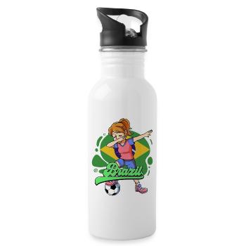 Brazil Football - Water bottle with straw - white - Right
