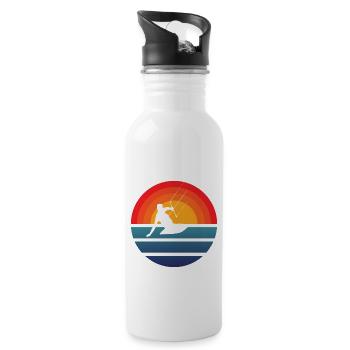 Kitesurfer Windsurfer Surf Windsurfing Cadeau - Gourde avec paille intégrée - blanc - Droite