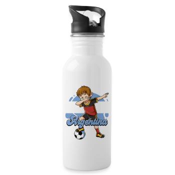 Argentina Football - Water bottle with straw - white - Right