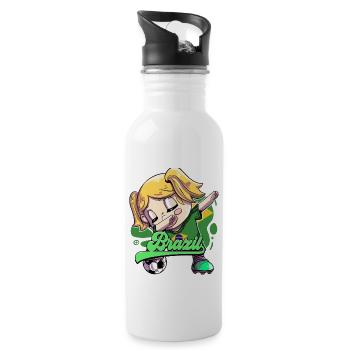 Brazil Football - Water bottle with straw - white - Right