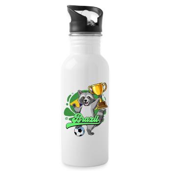 Brazil Football - Water bottle with straw - white - Right