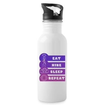 Eat Hike Sleep Repeat - Water bottle with straw - white - Right