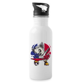 France Football - Water bottle with straw - white - Right