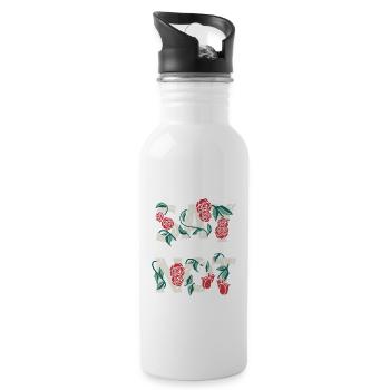 Say Why Not - Trinkflasche mit integriertem Trinkhalm - Weiß - Rechts