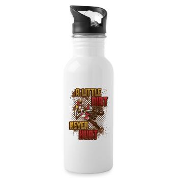 A bit of dirt doesn't hurt, motorcross. - Water bottle with straw - white - Right