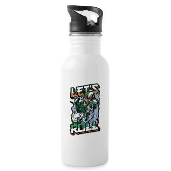 Let´s Roll Sushi Dragon Sushi Rolle - Trinkflasche mit integriertem Trinkhalm - Weiß - Rechts