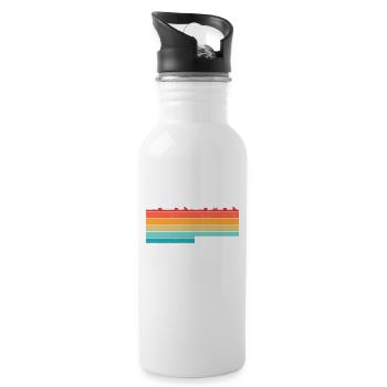 Vintage Holiday Trip Calangaman Philippines Asia - Water bottle with straw - white - Right