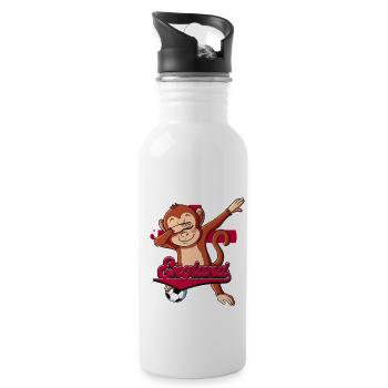 England Fußball - Trinkflasche mit integriertem Trinkhalm - Weiß - Rechts