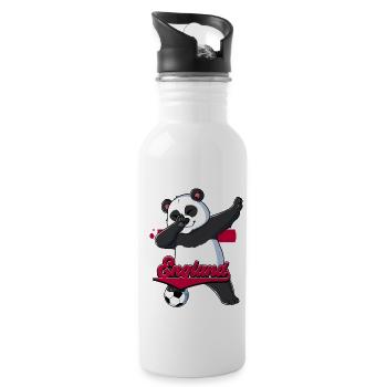 England Fußball - Trinkflasche mit integriertem Trinkhalm - Weiß - Rechts