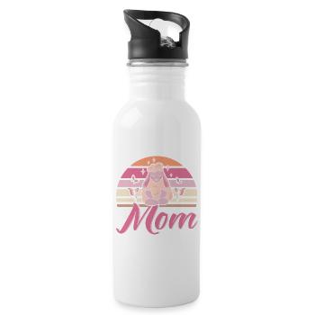 Sheep Breeding Farmer Livestock Sheep Gift - Water bottle with straw - white - Right