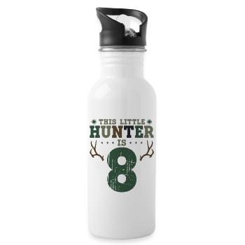 Buck Deer Hunting Hunter Kid 8ème - Gourde avec paille intégrée - blanc - Droite