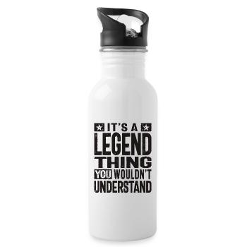 Es ist eine Legendensache personalisierter Name - Trinkflasche mit integriertem Trinkhalm - Weiß - Rechts