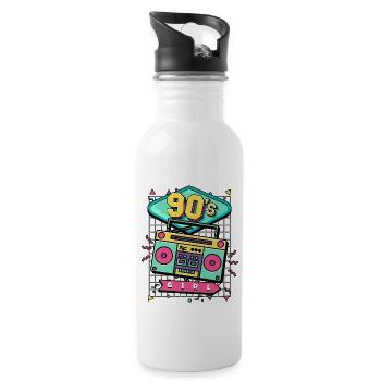 90s 90s Girl - Water bottle with straw - white - Right