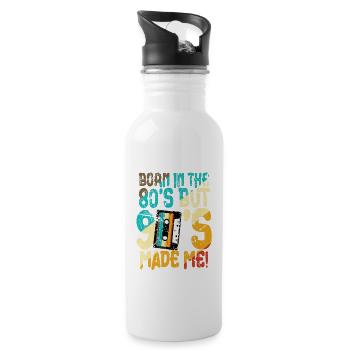 80s Born In The 80s - Water bottle with straw - white - Right