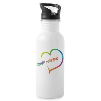 Fabrication de savon Crafting Heart - Gourde avec paille intégrée - blanc - Droite