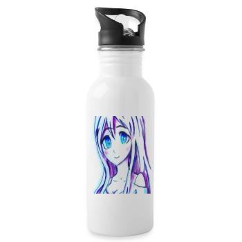 Japan Anime Drawing - Water bottle with straw - white - Right