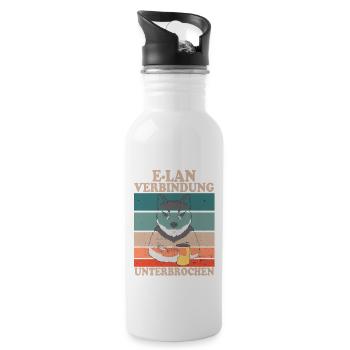 E-Lan Verbindung Unterbrochen Husky Fans - Trinkflasche mit integriertem Trinkhalm - Weiß - Rechts