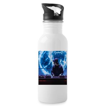 DJ Festival - Trinkflasche mit integriertem Trinkhalm - Weiß - Rechts