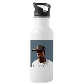Hip Hopper Rapper - Trinkflasche mit integriertem Trinkhalm - Weiß - Rechts