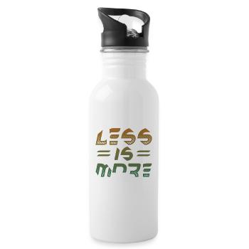 Moins c’est plus économique - Gourde avec paille intégrée - blanc - Droite