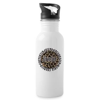 Best Director Appreciation Director Gift - Water bottle with straw - white - Right