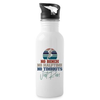 Running Runner Half Marathon No - Water bottle with straw - white - Right