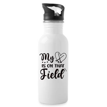 Best Field Hockey Mother Field Hockey Player Mama - Water bottle with straw - white - Right