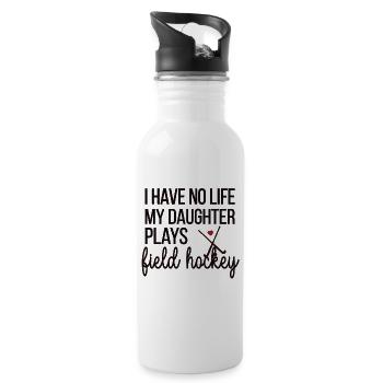 Best Field Hockey Mother Field Hockey Player Mama - Water bottle with straw - white - Right